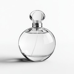 Elegant Small Round Glass Perfume Bottle with Nozzle