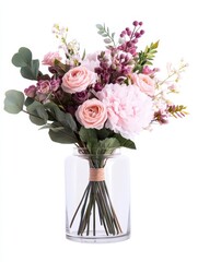 Obraz premium Elegant decorative floral bouquet centerpiece adding aromatic charm to any setting.