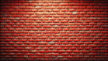 Old vintage red brick wall background texture material with uneven texture.