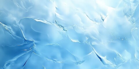 Fototapeta premium Frosty Ice Texture with Smooth Blue Background