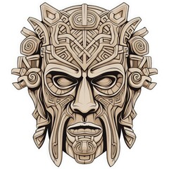 Obraz premium Mysterious Mask Embodying Scandinavian Gods in Ignorant Style