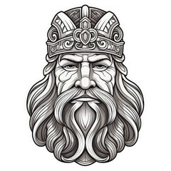 Mysterious Mask Embodying Scandinavian Gods in Ignorant Style
