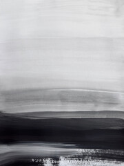 Gray and black abstract modern painting. Contemporary art.