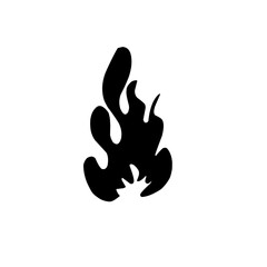 Hand drawn Fire flames black icons