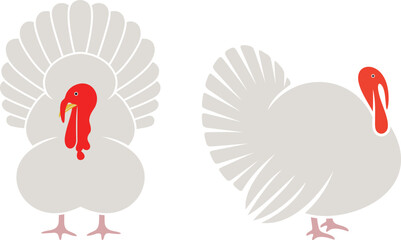 Turkey logo. Isolated turkey on white background. Bird