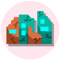 Fototapeta premium Urban Ruins Icon