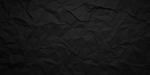 Fototapeta premium Crumpled Black Paper Texture Background
