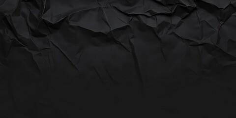 Fototapeta premium Crumpled Black Paper Texture Background