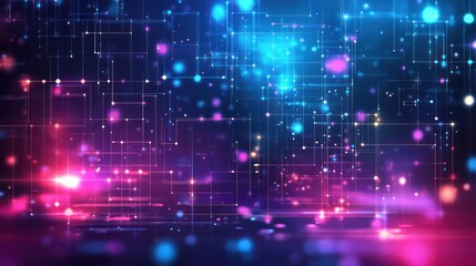 Obraz premium Futuristic backgrounds with glowing grids and geometric patterns for digital art. Illustrations