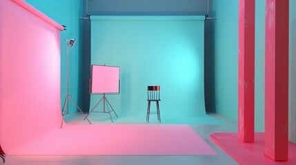 Background of Artificial Creative Space - an imaginative and innovative visual. The artificial space inspires creativity and exploration.