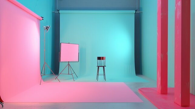 Background of Artificial Creative Space - an imaginative and innovative visual. The artificial space inspires creativity and exploration.