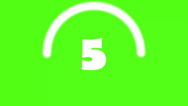 Conto alla rovescia da 10 a 1 green screen