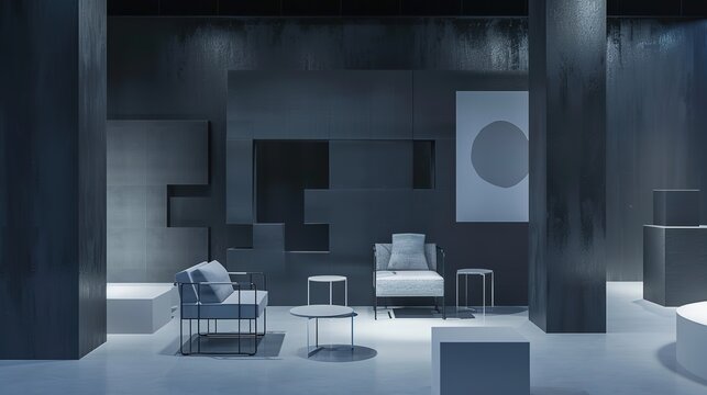 Background of Artificial Creative Space - an imaginative and innovative visual. The artificial space inspires creativity and exploration.