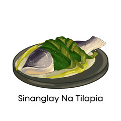 Philippines Traditional Cuisine Sinanglay Na Tilapia