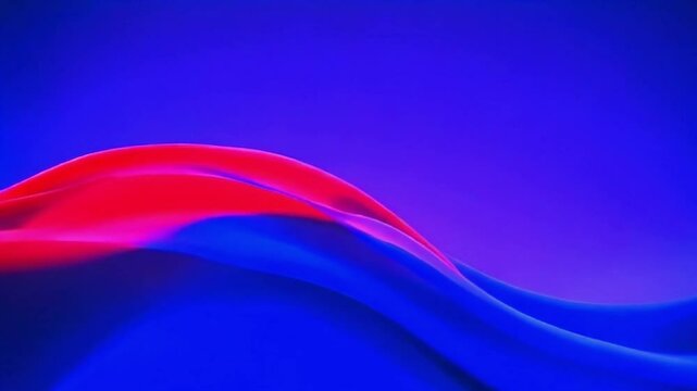 abstract Light blue and red wave in Dark blue background