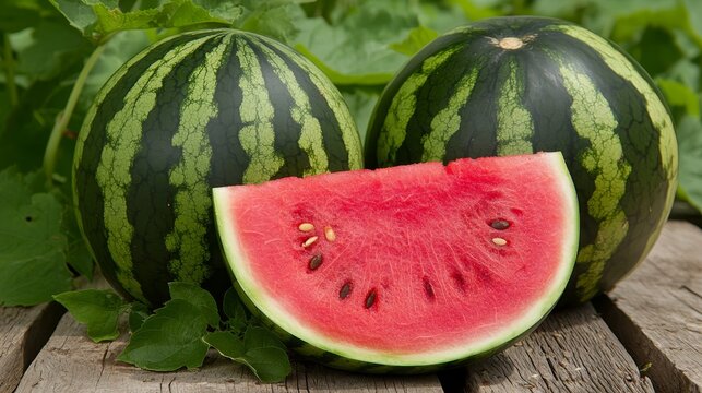 Watermelon, a popular summer fruit, is known for its sweet taste.