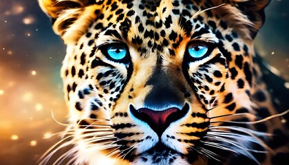 Obraz premium close up portrait of a leopard