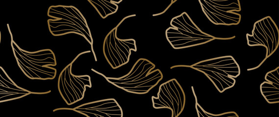 Vector seamless background. Minimalistic abstract leaf pattern. Modern print. Ideal for textile design, screensavers, covers, cards, invitations and posters.