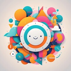Fototapeta premium Stay: A Colorful Abstract Design