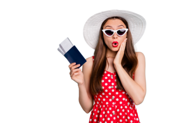 Close-up portrait of her she nice-looking attractive lovely pretty impressed straight-haired girlfriend tour winner win luck pout lips isolated over green blue turquoise bright vivid shine background