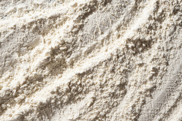 Abstract Cooking Background, Wheat Flour Texture Top View.