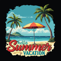 Obraz premium a summer vacation t shirt design