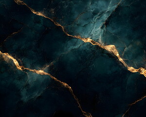 Dark Green marble background with gold veins. Malachite gemstone wallpaper.