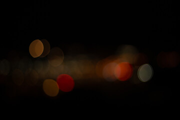 blurred background of the bokeh of the night city