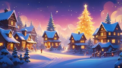 Christmas Background With Golden Bokeh Lights