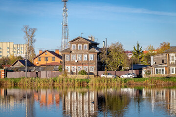 Bogorodsk, Nizhny Novgorod region, Russia, Street view of an ancient provincial Russian city on the...