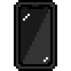 iPhone 12 スマートフォン3 ブラックドット絵 8bit (.ai)