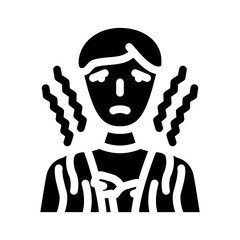 fever chills disease symptom glyph icon vector. fever chills disease symptom sign. isolated symbol illustration