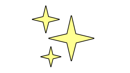 Golden Star Icon With Outline