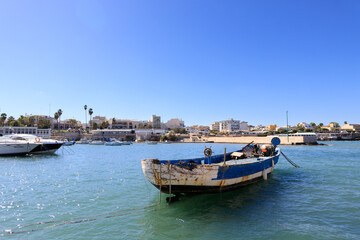 Old port of Torre a Mare province of Bari, Puglia (Apulia), Italy, Europe. Torre a Mare seaside of Adriatic Sea, Puglia, Italy