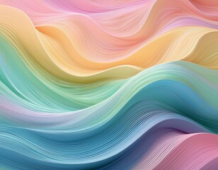 a vibrant, abstract design with flowing, wavy lines in pastel colors