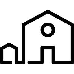 Flat illustration on a theme house