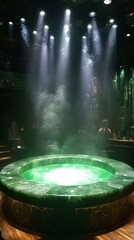 Theatrical Green Foam Pit Stage Setup