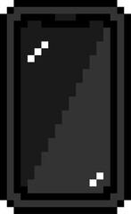 Naklejka premium iPhone 12 スマートフォン3 ブラックドット絵 8bit (.PNG)