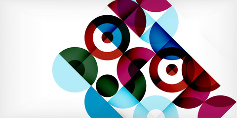 Colorful circle abstract background. Template for wallpaper, banner, presentation, background