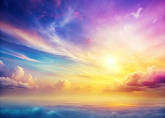 Obraz premium Pastel Grainy Gradient Background with Purple, Yellow, Pink, and Blue Noise Texture for Abstract Light Color Gradient Banners and Artistic Designs in a Soft Aesthetic Style