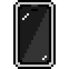 iPhone 16 スマートフォン4 シルバードット絵 8bit (.ai)