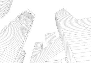 Fototapeta premium architecture 3d vector