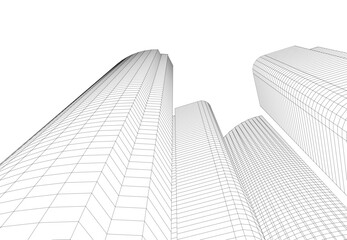 Fototapeta premium architecture 3d vector