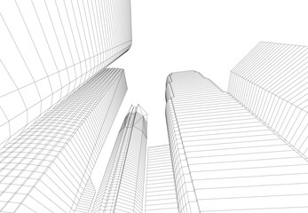 Fototapeta premium architecture 3d vector