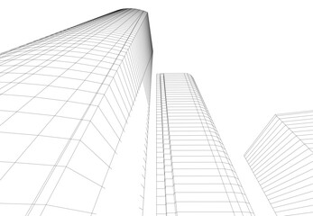 Fototapeta premium architecture 3d vector