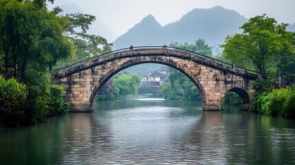 Fototapeta premium old bridge over the river