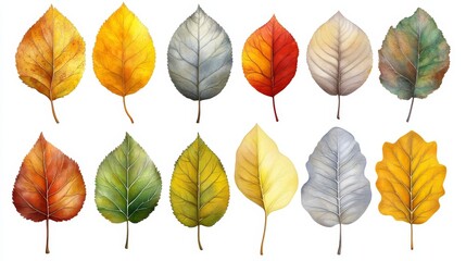 Obraz premium A kaleidoscope of autumn colors, stunning display of nature's vibrant transformation in fallen leaves