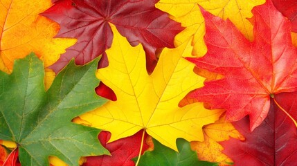 Spectacular autumn scene, a tapestry of colorful leaves in peak fall foliage vibrant