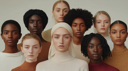 Obraz premium Portrait of women with different ethnic background