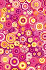 Vibrant Abstract Background with Radiant Circular Patterns in Pink and Yellow, Adding a Warm, Energetic Vibe